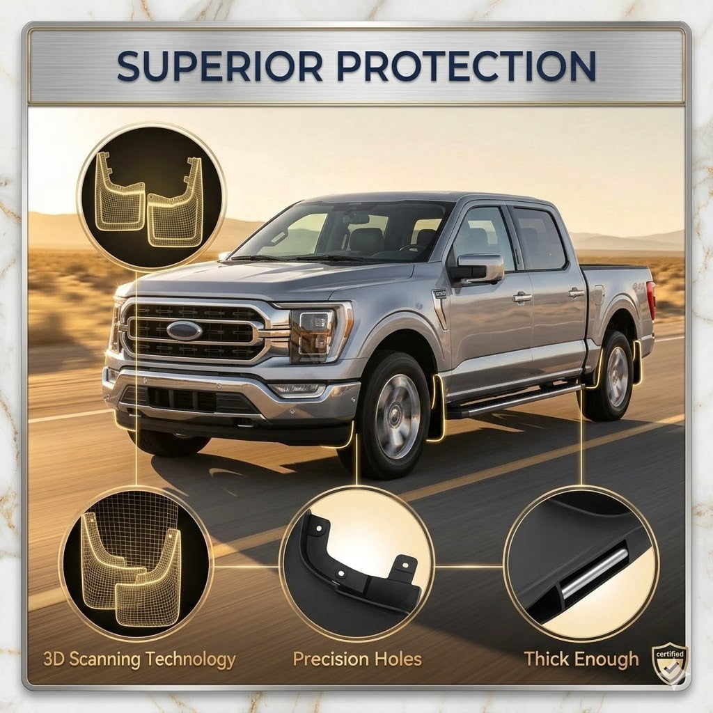 FORD F150 mud flaps FORD F150 Accessories All-Weather Mud Guard Body Kits for FORD F150 2021-2026