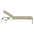 thumbnail image 4 of Shore Outdoor Patio Aluminum Chaise With Cushions-Color:White/Orange, 4 of 6