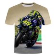 thumbnail image 1 of T-Shirt de Course Moto 3D Hommes et Femmes Mode Tendance Manches Courtes Weekend, 1 of 4
