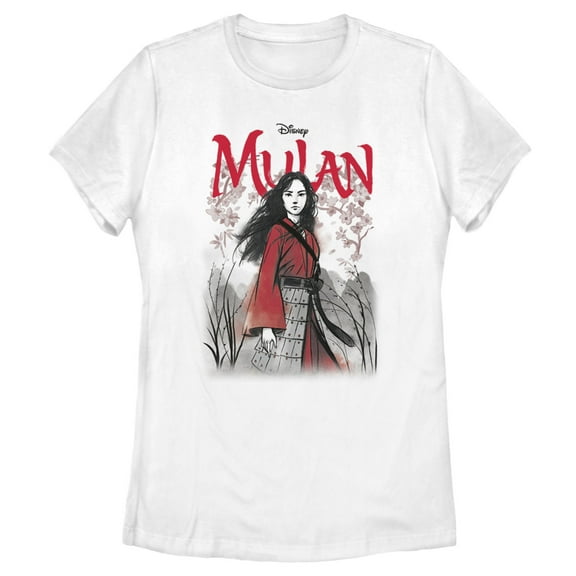 Women's Mulan Blossom Pose  Graphic Tee White Large