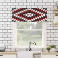 thumbnail image 4 of Red Aztec Kitchen Valances for Windows 60x18 Inch Kitchen Curtains Valances Rod Pocket Black White Southwest Vintage Abstract Geometric Bathroom Window Valances for Window Treatment Decor, 4 of 6