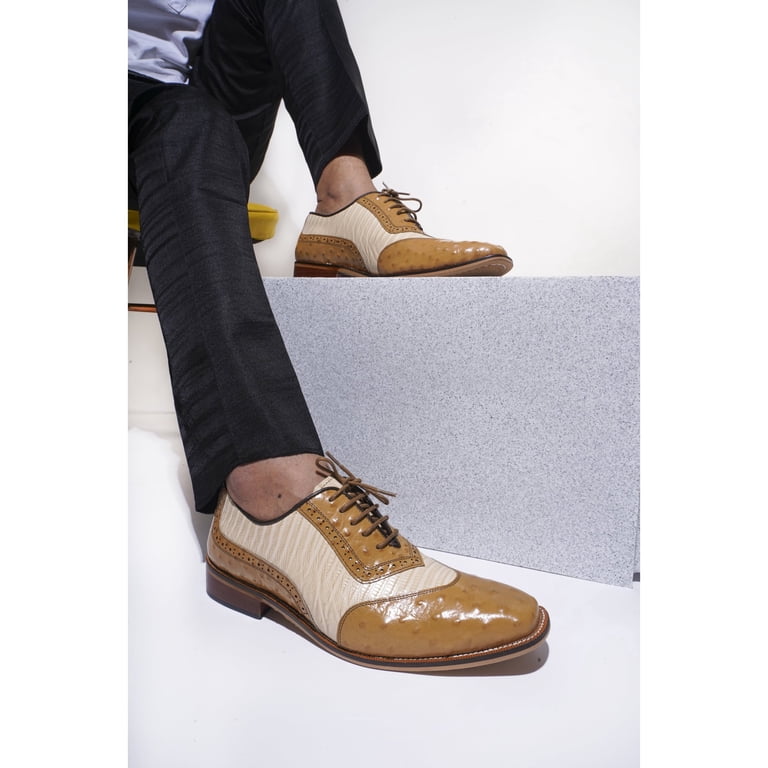 LIBERTYZENO Mens Finest Leather Lace Up Oxford Dress Shoe Ostrich Print Wedding Shoes 13 - Walmart.com LIBERTYZENO Mens Finest Leather Lace Up Oxford Dress Shoe Ostrich Print Wedding Shoes 13 - Walmart.com