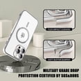 thumbnail image 4 of Compatible with iPhone 14 Pro Max Clear Case with Camera Lens Protector,Full Protection Electroplate Magnetic Case Compatible with MagSafe Anti-Scratch Case for iPhone 14 Pro Max Black, 4 of 16