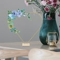 thumbnail image 2 of Metal Heart Hoop Centerpiece with Wooden Stand for Table Wedding Decor, 2 of 8