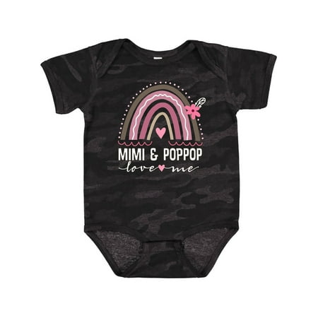 

Inktastic Mimi and PopPop Love Me Rainbow Gift Baby Girl Bodysuit
