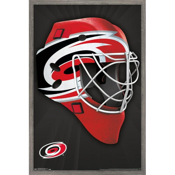 NHL Carolina Hurricanes - Mask 16 Wall Poster, 14.725" x 22.375", Framed