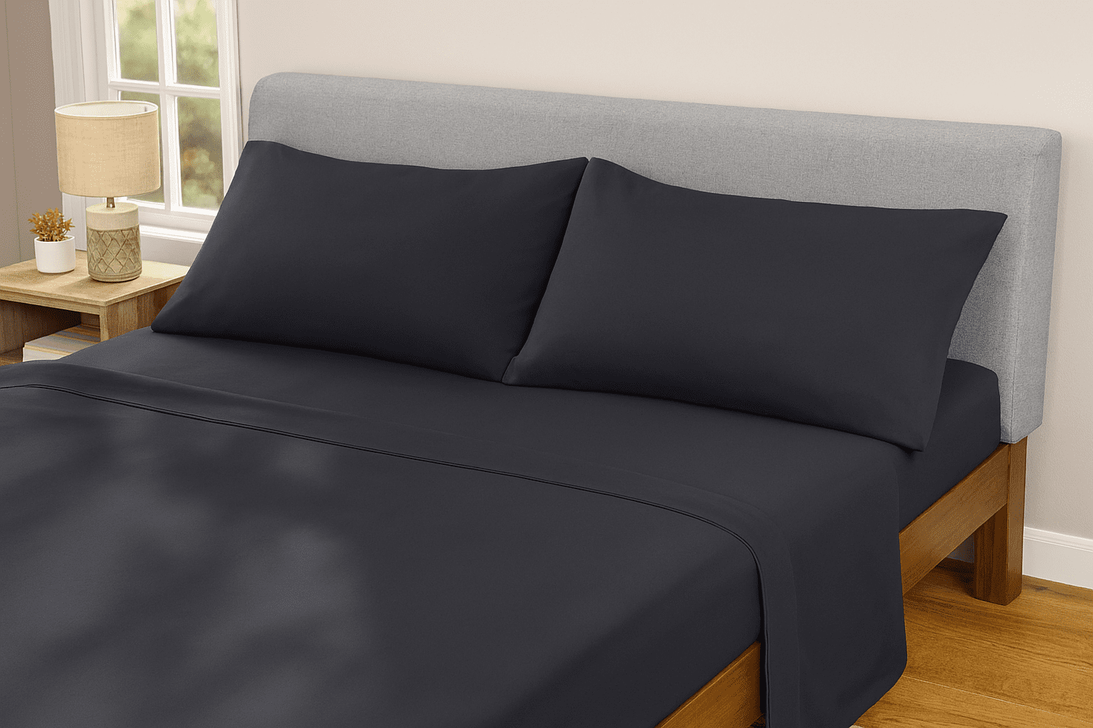Mainstays All in One Reversible Comforter and Sheet set- 7 Piece, King, Light Grey Chevron