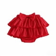 thumbnail image 4 of OYXSER Cute Baby Girl Clothes 3 6 Months Ruffle Sleeve Romper Strawberry Floral Shorts with Headband, Red 12-18M, 4 of 8