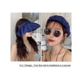 thumbnail image 5 of 2 in 1 Foldable Summer Wide Brim Sun Visor Hats Headbands for Women Kids Navy, 5 of 7