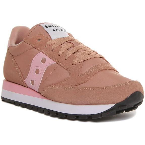 Saucony Jazz Original Women's Lace Up Suede Nylon Sneakers In Pink Size 5