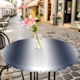 thumbnail image 3 of Ombre Navy Blue White Elastic Fitted Round Table Cover Gradient Color Waterproof Outdoor Tablecloth for Holiday Party, Picnic, Patio & Dining Fits Tables Up to 55"-60", 3 of 8