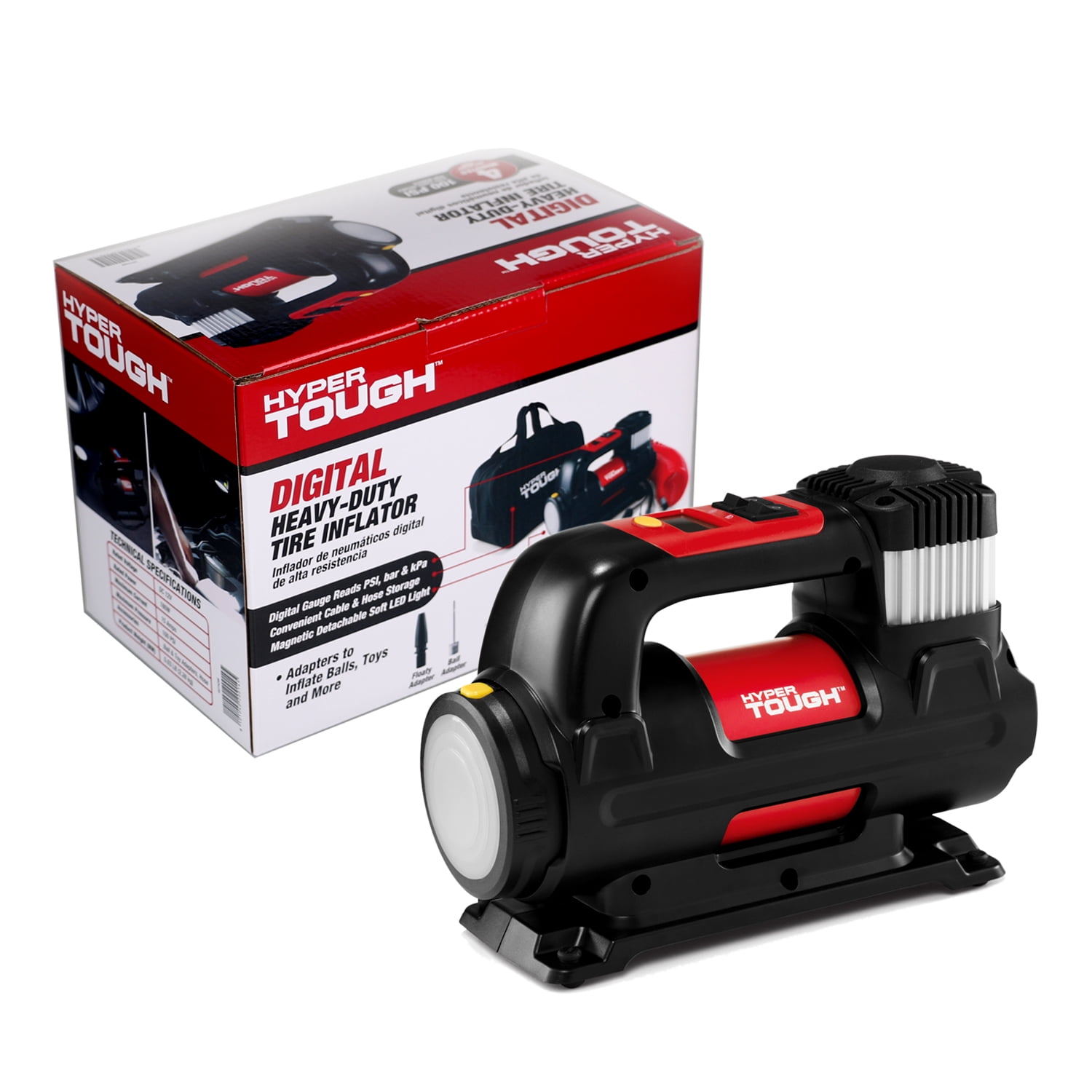 Hyper Tough DC 12V Heavy Duty Direct Drive Tire Inflator with