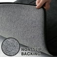 thumbnail image 2 of CHAKME 5 Piece Memory Foam Bath Mat Set Large 20"x46" & 32"x20" Long 24"x17" Small 18"x16" U Shaped Contour 24"x20" Non Slip Machine Washable Super Absorbent Classic Greek Key black, 2 of 7
