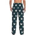 thumbnail image 3 of Uemuo Funny Chicken Pattern Men's Wide Leg Palazzo Lounge Pants with Pockets Light Weight Loose Comfy Casual Pajama Pants-X-Large, 3 of 9