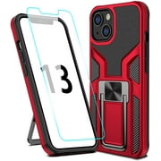 Compatible with iPhone 13 Case with Screen Protector,Military Grade Dual Layer Hybrid Shockproof Protective Case
