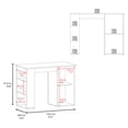 thumbnail image 3 of Allen 47" Wide Kitchen Island Engineered Wood Multi-Color, 3 of 7