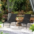 thumbnail image 2 of Outsunny 2 Pcs Chaises Longues Pliantes d'Extérieur avec Dossier Réglable, Noir, 2 of 10
