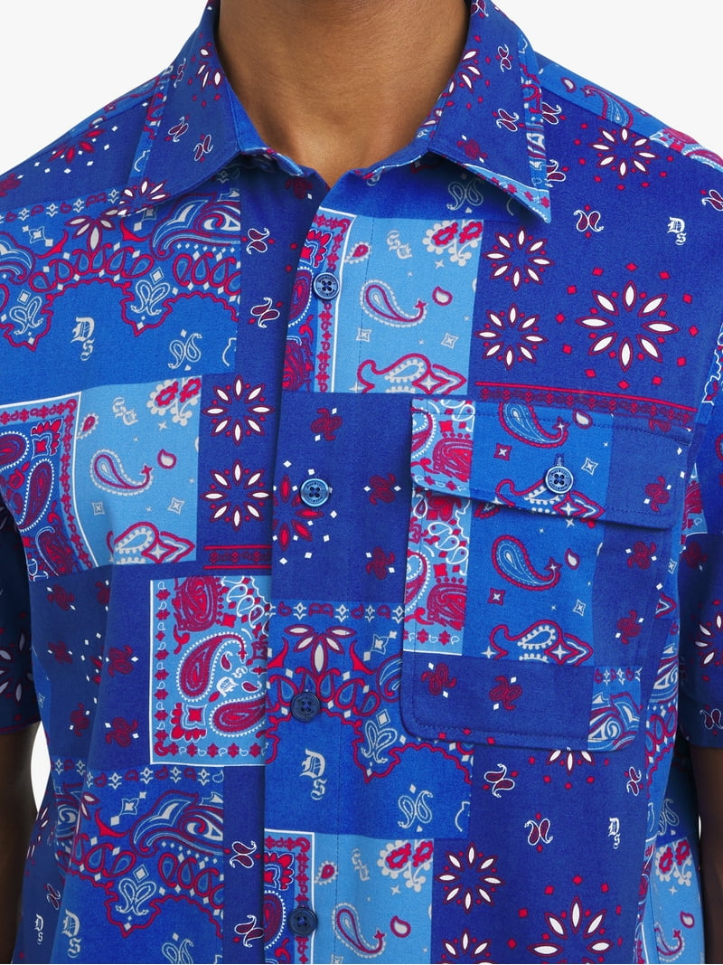 blue bandana dress shirt ROYAL BLUE 3M BANDANA SHIRT