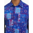 thumbnail image 5 of Dogg Supply by Snoop Dogg Bandana Paisley Shirt, Men's Sizes XS - 5XL, 5 of 9