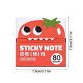 thumbnail image 2 of Translucent Glitter Sticky Notes, 80 Sheets Pull Out Self Adhesive Notepads, See Through Memo Sheets For Document Annotation & Desk Organizing (Strawberry), 2 of 5