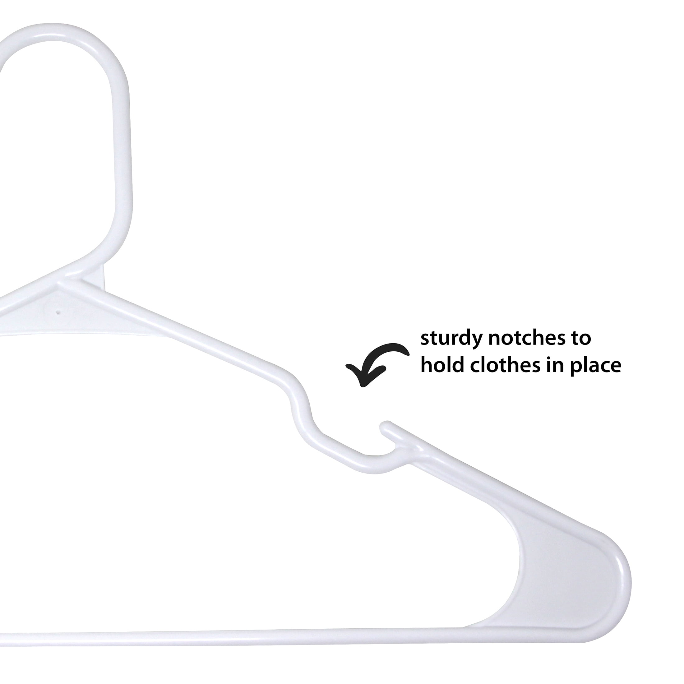 Wemoh Plastic Hangers 50 Pack Heavy Duty Dry Wet Clothes Hangers with –  WEMOH