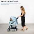 thumbnail image 2 of VIVO Four Wheel Pet Stroller / Cat & Dog Foldable Carrier Strolling Cart Blue, 2 of 8