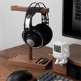 thumbnail image 4 of T-Shape Wooden Headset Stand - Desk Headphone Holder, Display Shelf, Storage Organizer for Home and Office A, 4 of 5