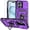 Purple, variant on XIHAMA for iPhone 16 Case with HD Screen Protector & Slide Camera Cover & Rotated Ring Kickstand, [Military-Grade] Phone Case for iPhone 16 (6.1‘’)