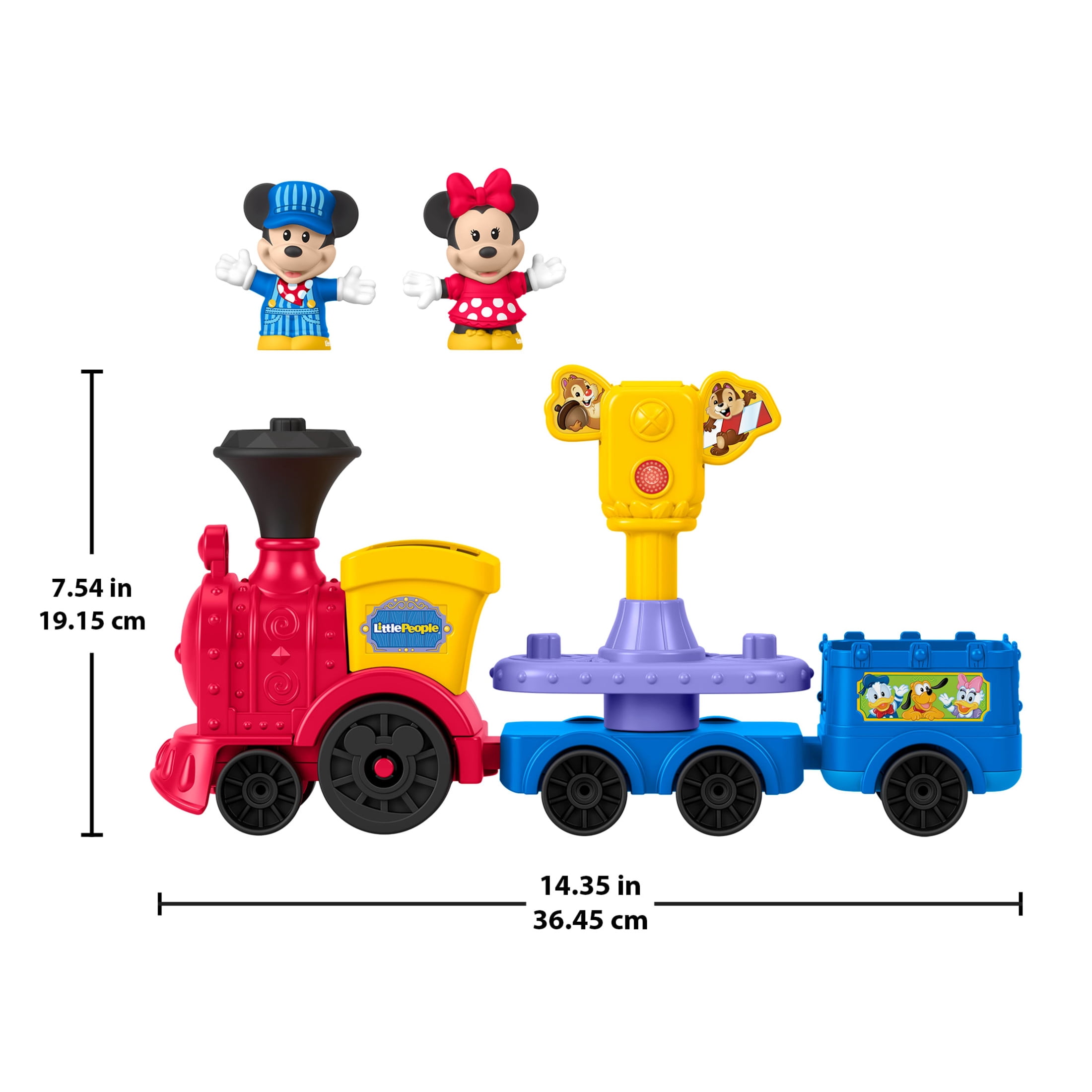 Fisher-Price Little People DISNEY Jr Mickey & Minnie Musical Train Toddler Toy with 2 Figures
