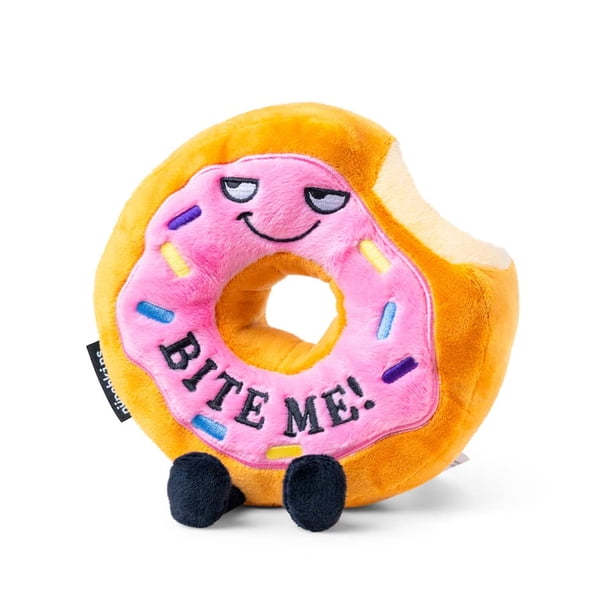 Punchkins Donut Plushie - Bite Me Sassy Donut Regalo de peluche para amigos Juguete de peluche de comida para regalar