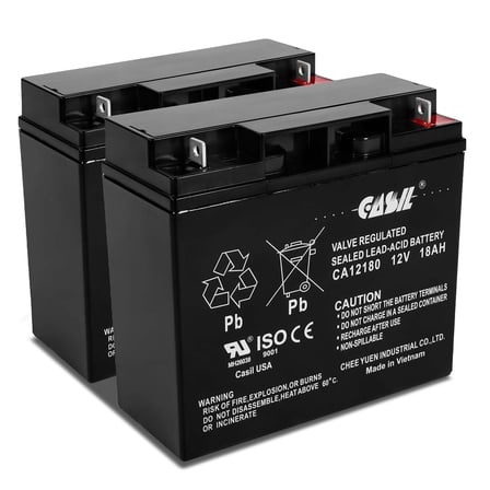 2 Pack Casil 12V 18AH Replacement Battery Compatible with Jump Starter JNC660 Rechargeable Battery