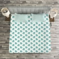 thumbnail image 3 of Ambesonne Turquoise Quilted Bedspread Set 3 Pcs, Winter Snow Gloves, Queen Size, White and Pale Blue, 3 of 3