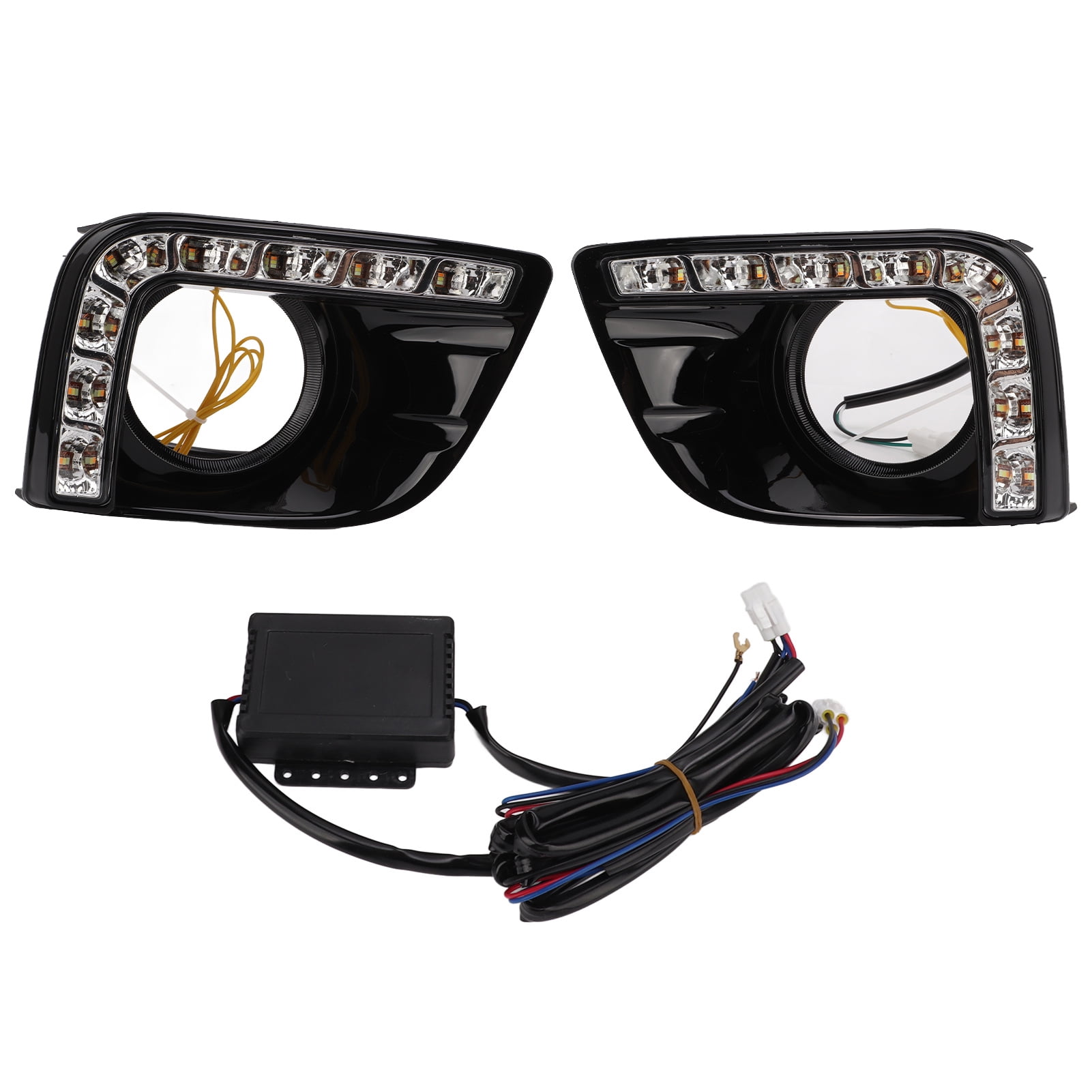DRL Headlights, 3 Colors Fog Head Lamp Non Noise Energy Saving Overheat