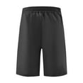 thumbnail image 4 of Hvot&aat Men's Casual Multi-Pocket Zipper Half shorts Pants Drawstring Tie-Front Fitted Pants Straight Shorts, 4 of 7