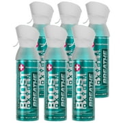 Boost Oxygen Portable Canned Oxygen, Menthol-Eucalyptus, 5L, 6 Pack