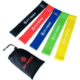 BalanceFrom Resistance Loop Exercise Bands with Exercise Cards and Carrying Bag Set of 7 Walmart