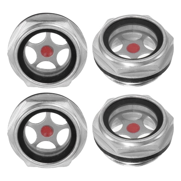 Uxcell 4-Pack Cristal de Nivel de Aceite para Compresor de Aire M27 x 1.5mm