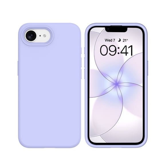 DUEDUE Silky Liquid Silicone Case for iPhone 17e & iPhone 16e, Purple