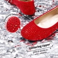 thumbnail image 4 of Girls Dress Shoes Slip on Ballerina Flats（Toddler/Little Kid/Big Kid）, 4 of 5