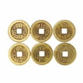 thumbnail image 1 of Juego de monedas de latón chino de 6 monedas Qi Dynasty con paquete al por mayor, 1 of 1