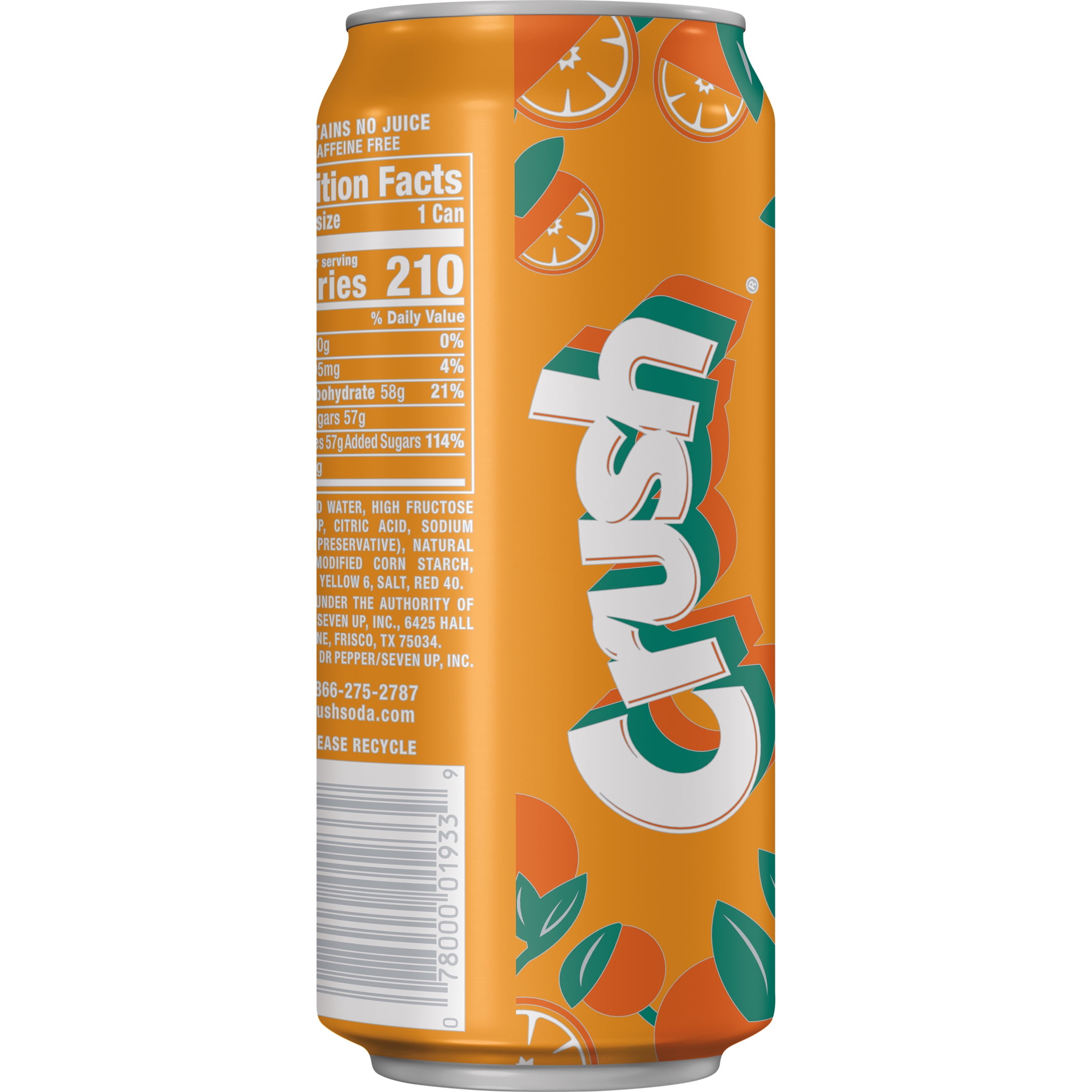 Crush Orange Soda, 16 fl oz can