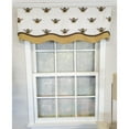 thumbnail image 2 of RLF Home Busy Bee Glory 3" Rod Pocket Lining Luxurious and Elegant Window Treatment Valance 50" x 16" Honey, 2 of 4