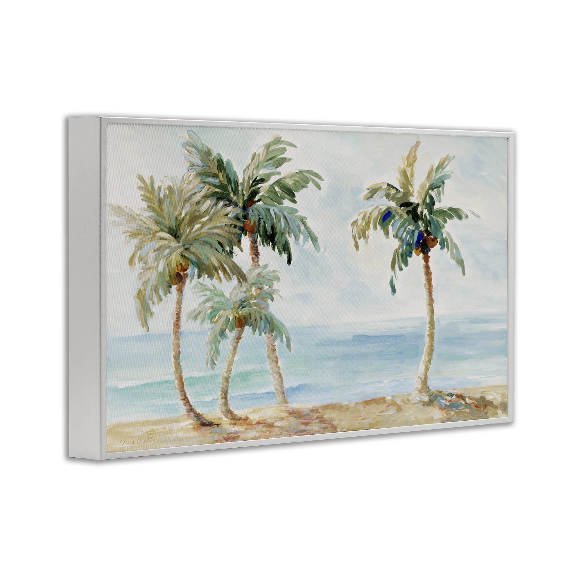 Stupell Industries Palm Trees in Paradise White Framed Giclee Art, design by Lanie Loreth