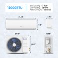 Mini Split Air Conditioner and Heating System, 12,000 BTU 17 SEER2 208V Mini Splits Heating and Cooling,Wall Mount Ductless Inverter System, with Installation Kit