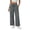 Gray, variant on Women's Elastic Waist Casual Straight Leg Chino Pants Full Length Mid Waist with Adjustable Drawstring and Side Pockets Relaxed Fit Soft Cotton Blend Trousers for Everyday Wear