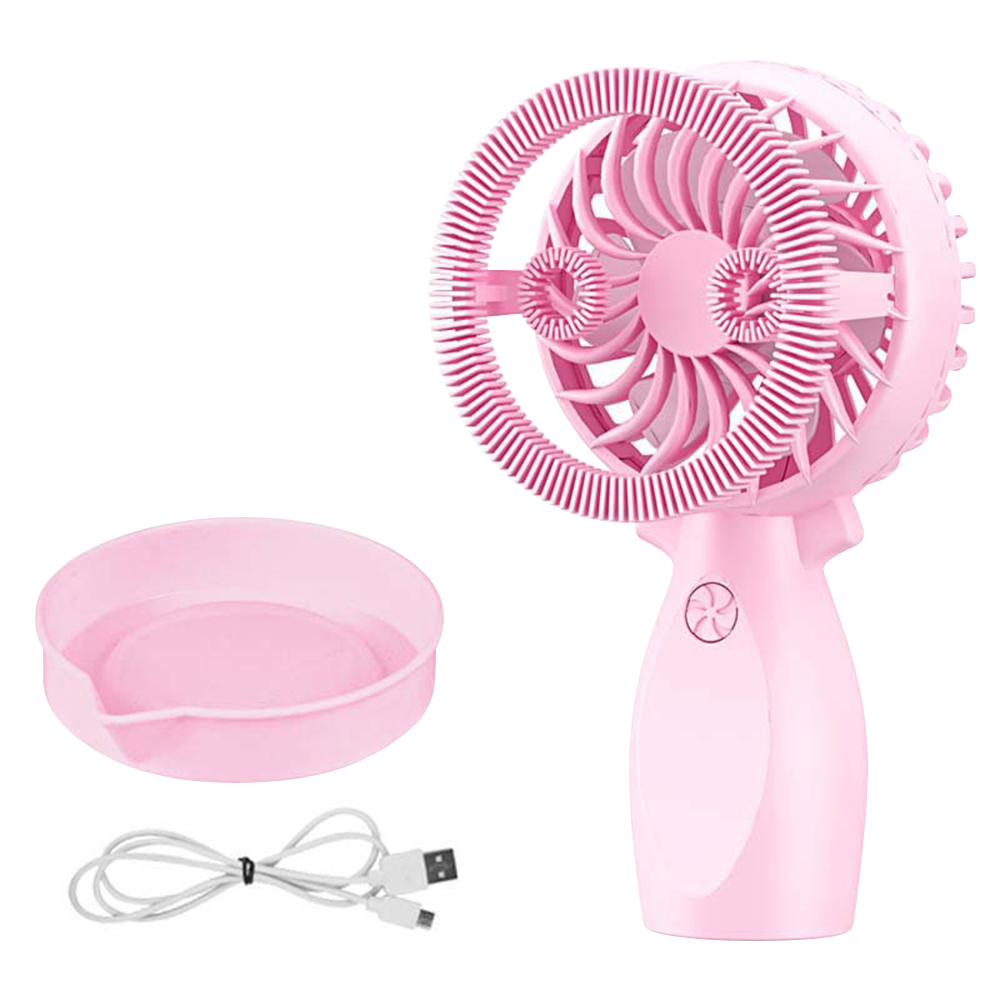2 in 1 Handheld Fan & Bubble Blower Mini Personal Fan Bubble Machine