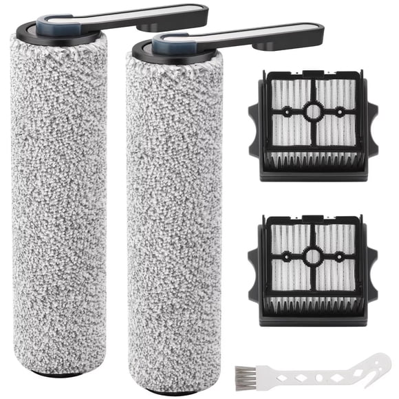 S5 Combo Solo Rodillo de cepillo de repuesto para Tineco Floor One S5 Combo Accesorios para aspiradoras en seco y húmedo inalámbricos 2 rodillos de cepillo 2 filtros Hepa
