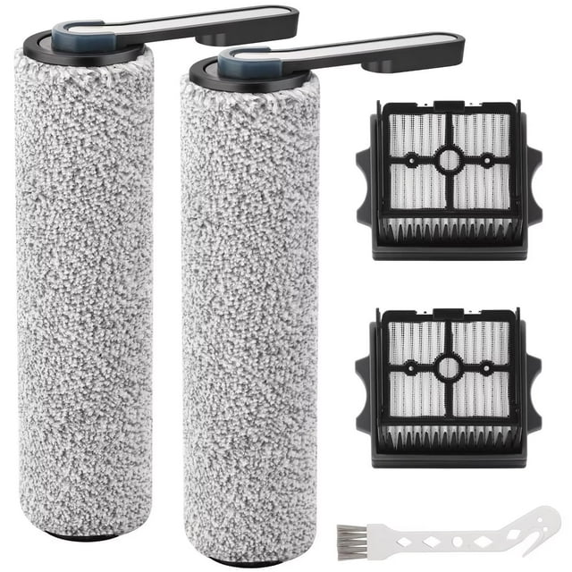 S5 Combo Solo Rodillo de cepillo de repuesto para Tineco Floor One S5 Combo Accesorios para aspiradoras en seco y húmedo inalámbricos 2 rodillos de cepillo 2 filtros Hepa