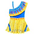 thumbnail image 2 of Girls Princess One Piece Bathing Suit, Adjustable One-Shoulder Sling Swimsuits, 2 of 5