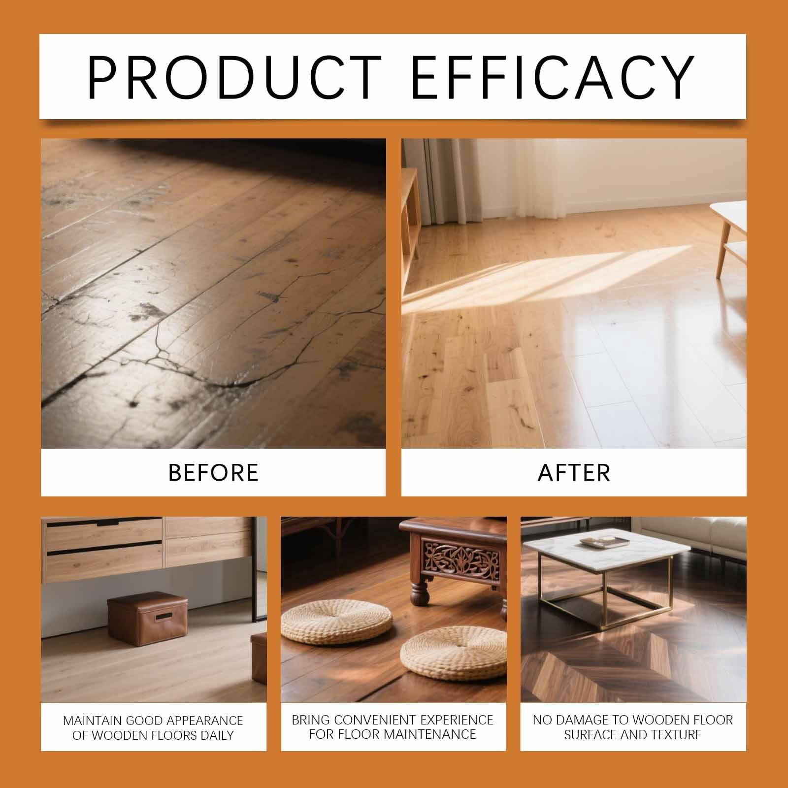 All-In-One Floor Scratch Repair Liquid, Wood Floor Restorer, Floorvive Floor Restorer, Wood Floor Polish, Revives Faded Floor Luster, Conceals and Fills All Small Micro Scratches,
